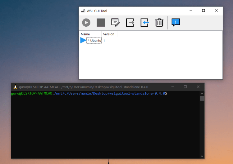 Everything You Need To Build A WSL GUI Tool Today - main screen shot