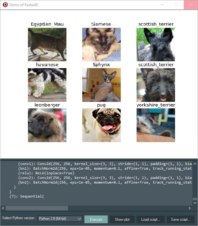 fastai app development on Windows - an image of training the AI model using a screenful of puppies