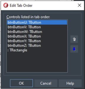 What You Need To Know About TabOrder And Cross Platform Apps. All controls on a parent controls are listed in order if their Tab Order