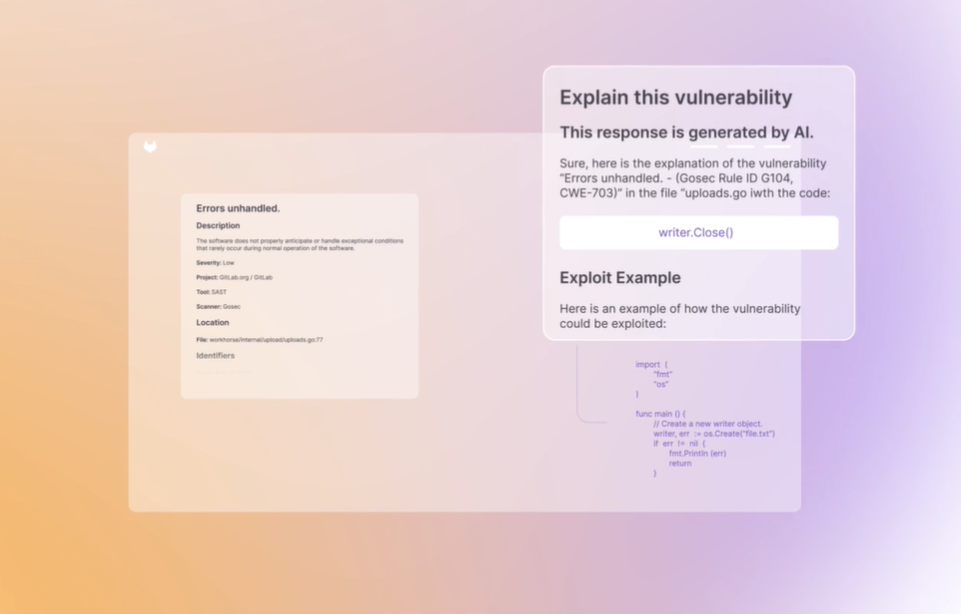 Increase Security of your code with Explain This Vulnerability functionality from GitLab Duo
